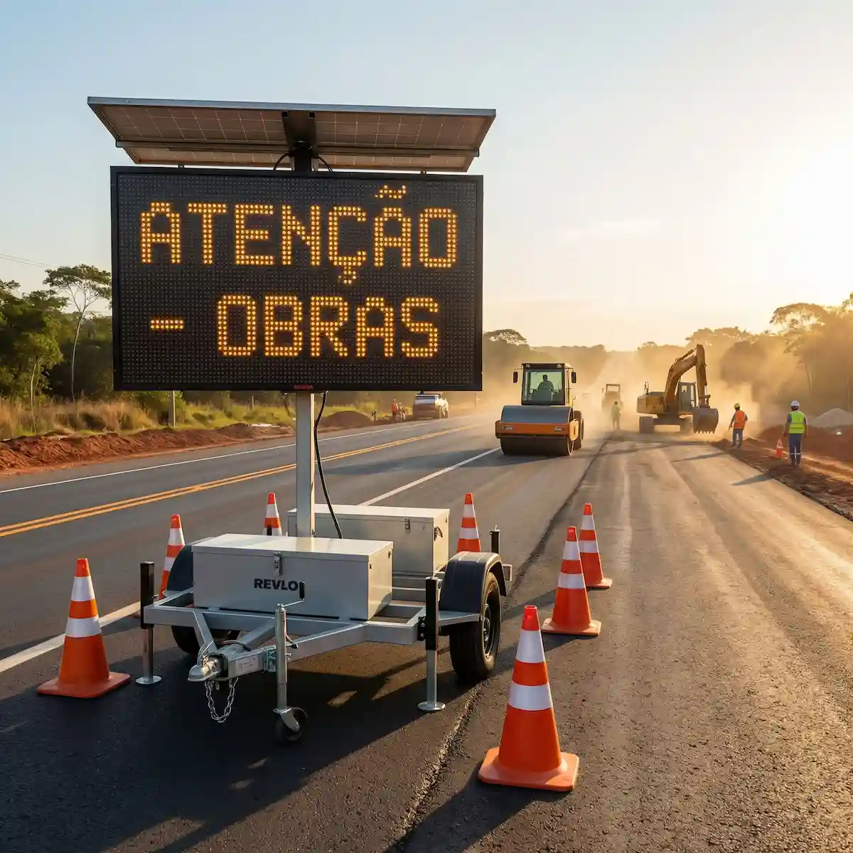 PMV REVLO em operação em rodovia